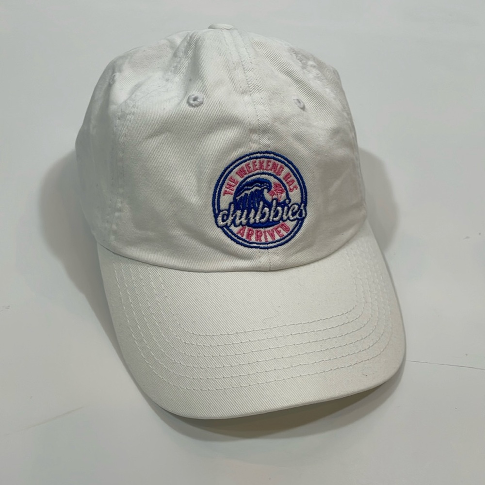 Chubbies Baseball Cap White Blue NWOT